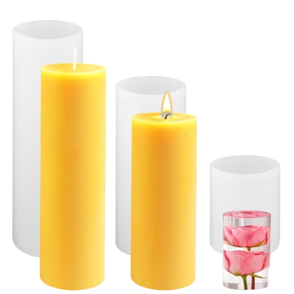 Molde cilíndrico grande de silicona Kackaidi para hacer velas