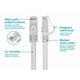 thumbnail image 3 of Cable Ethernet Monoprice Cat6 30 cm UTP 550 MHz Blanco, 3 of 6