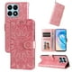 thumbnail image 4 of Funda tipo cartera FOXDOCK para Honor X8A , diseño girasol en relieve, cuero PU, cierre magnético, soporte y tarjetero, 4 of 5