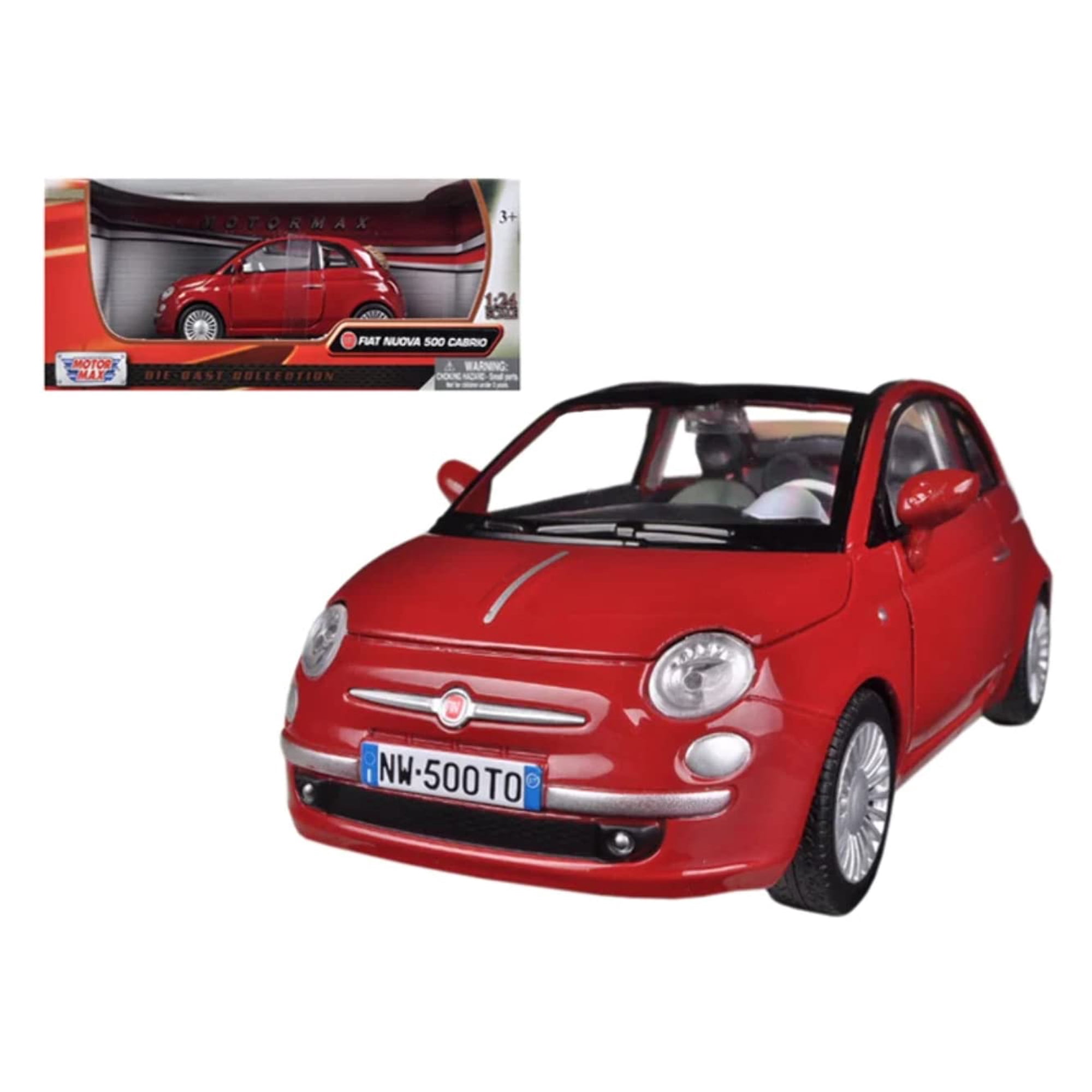 Maqueta De Coche Motormax Fiat 500 Nuova Cabrio 1/24 Red