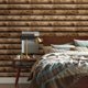 thumbnail image 2 of Wallpaper RoomMates RMK11308WP, troncos de cabina marrones, despega y pega, 2 of 8