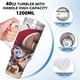 thumbnail image 5 of Johnny Puff Vaso aislado de acero inoxidable con asa, diseño temático, regalo para familia, amigos y fans; incluye pajita y encaja en el portavasos estándar, 40 oz, 5 of 6