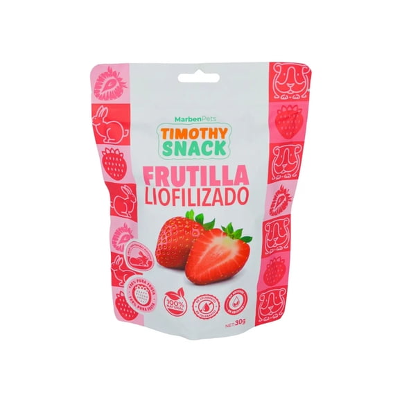 Snack para Roedores Frutilla Liofilizada 30 Gr