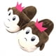 thumbnail image 1 of Cute Monkey Cartoon Slippers, Closed Toe Indoor Fuzzy Floor Shoes, Cozy Winter Warm Home Novelty Slippers, 1 of 2