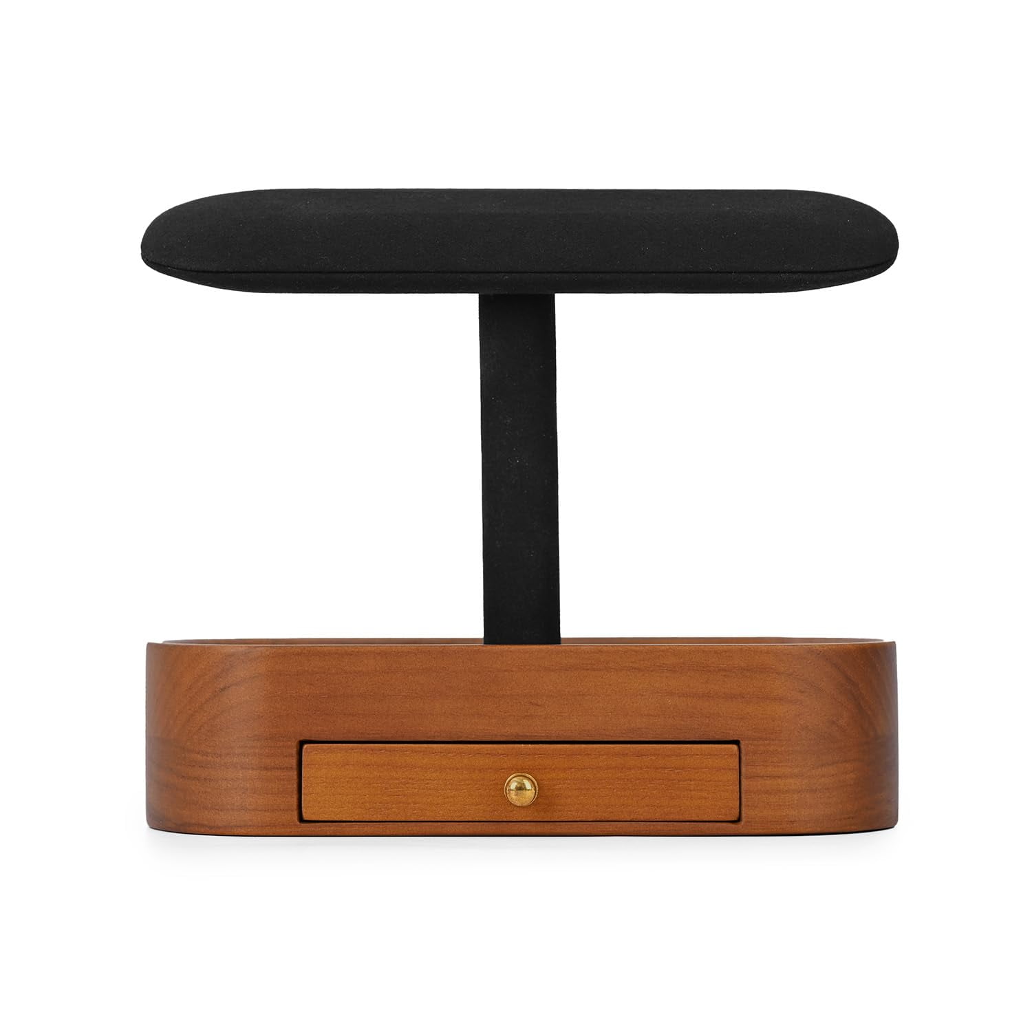 Xusx111 - Soporte De Reloj De Madera Maciza Con Cajón T-bar Organizador Del Titular Del Reloj Para Hombres Y Mujeres Pulsera De La Pantalla De La Pulsera De La Joyería Anillos Pendientes Collar De Alm