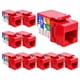 thumbnail image 1 of Conector Keystone Beszin Cat.5E RJ45 Tipo 110 (10 unidades, Rojo), 1 of 4