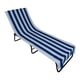 thumbnail image 1 of Toalla para sillón de playa DII Stripe, 100% algodón rizado, azul, 1 of 7