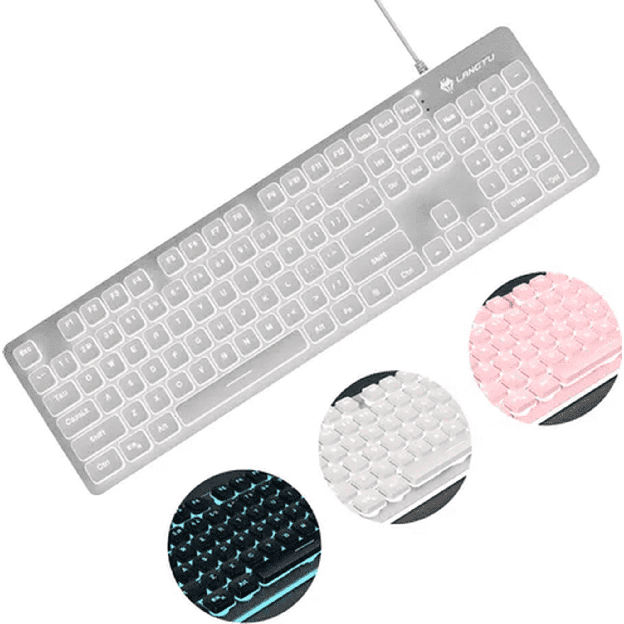 Genérico - Teclado L1 Mecánico Membrana Silencioso Con Luces