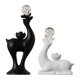 thumbnail image 4 of 2 Estatuas De Reno, Esculturas Creativas De Ciervos De La Buena Suerte Para Decoración De Fiestas Y Bares, En Blanco Y Negro., 4 of 5