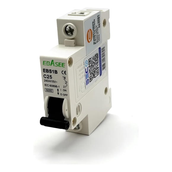 Interruptor Automático Ebasee 1x 25a Curva C 6ka Certificado