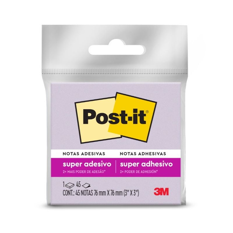Notas Adhesivas Post-it Super Sticky Morado 76x76mm 45 Hojas Post It