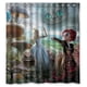 thumbnail image 1 of Cortina de ducha de Alicia en el país de las maravillas, juego de cortina de baño con ganchos, tamaño 66 x 72 pulgadas, 1 of 3