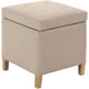 thumbnail image 1 of Pouf Baúl Rucato Beige Felpa 46x46x50 cm, 1 of 3