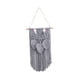 thumbnail image 3 of Tapiz Colgante De Pared De Macramé Con Borlas De Hojas, Adorno De Pared Elegante Para Telón De Fondo, Gris, 3 of 3