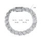 thumbnail image 2 of Pulsera de Cadena para Hombre Transparente 5A+ CZ Pulsera de Eslabones Cubanos para Hombre Mujeres Hipoalergénica Pulsera de Plata Esterlina 925 Joyería para Hombre 16-20CM, 2 of 8