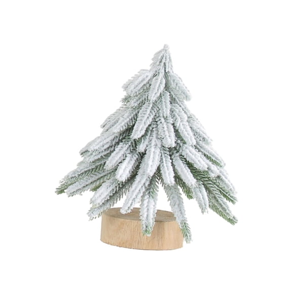 Árbol De Navidad Artificial De Mesa, árbol De Navidad Congregado En Miniatura Para Navidad Con Nieve Blanca S