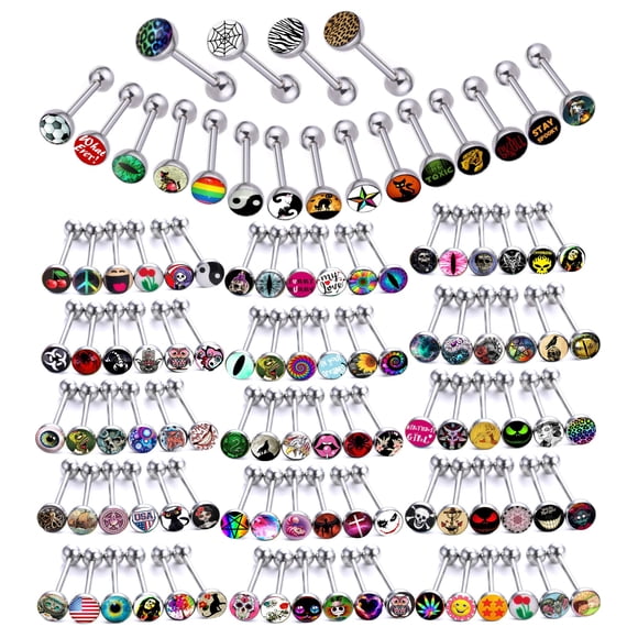 Set de 40 anillos linguales Suotarn 16 mm 14 G de acero
