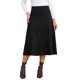 thumbnail image 1 of INSPIRE CHIC Falda de Mujer de Imitación de Gamuza con Cintura Alta Elástica A-Line Midi Falda para Otoño Invierno Conjuntos de Trabajo L Negro, 1 of 6