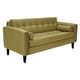 thumbnail image 2 of Sofa Retro 3c + 2 Pouf Felpa 00 Verde Musgo, 2 of 6