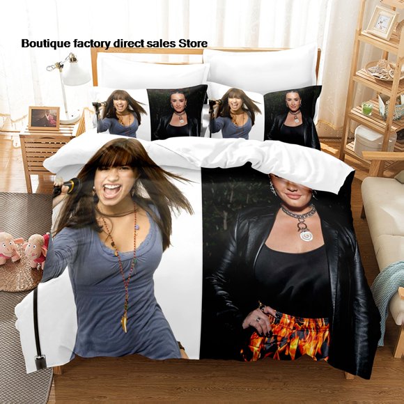 Demi Lovato Bedding Set Single Twin Full Queen King Size Bed Set Aldult Kid Bedroom Duvetcover Sets bed sheet set CXGBed Sheets