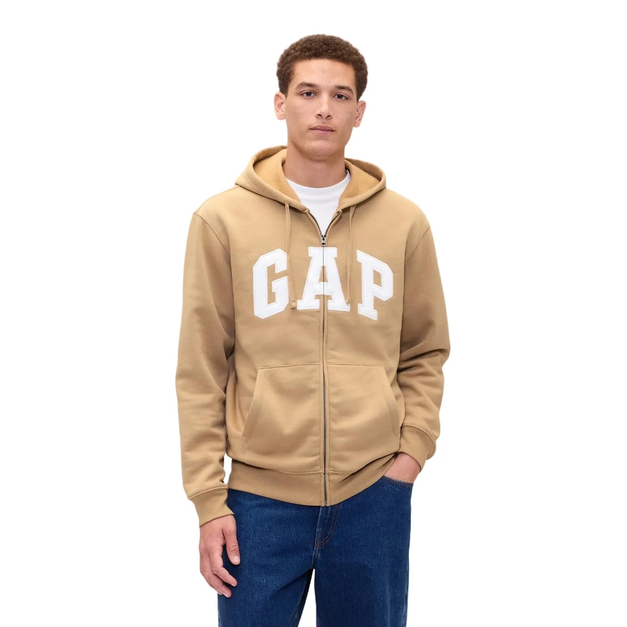 Sudadera Con Capucha Gap Para Hombre Heritage Logo Con Cremallera Completa Mojave L