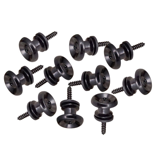 10 Pines De Bloqueo Para Correa De Guitarra, Clavija Para Guitarra Eléctrica Acústica, Ukelele, Bajo, Negro