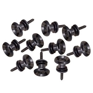 Bothyi - 10 Pines De Bloqueo Para Correa De Guitarra, Clavija Para Guitarra Eléctrica Acústica, Ukelele, Bajo, Negro