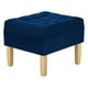 thumbnail image 2 of Pouf Wood 1c Felpa 05 Azul Marino, 2 of 4