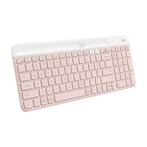 Teclado Logitech K585, Multidispositivo, Delgado, Inalámbrico, Rosa