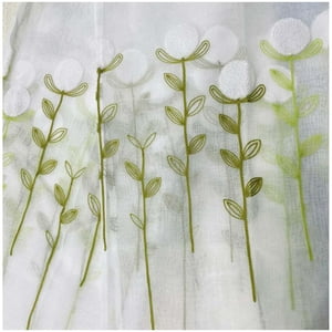 Wyj Hogar - Set De 02 Visillos Bordados Con Argollas 140X230 Cm Mod14