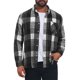 thumbnail image 5 of INSPIRE CHIC Camisa de Franela a Cuadros Casual de Manga Larga Retro de Algodón Cepillado para Hombre L Negro Blanco, 5 of 6