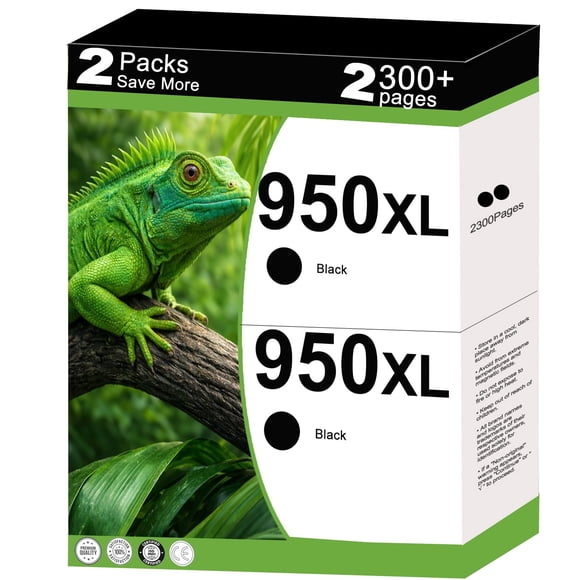 Cartucho de tinta KUF 950XL negro, 2 unidades, alto rendimiento