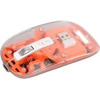 Veat00L - Mouse Inalámbrico Transparente, Mouse Bluetooth 5.3, Mouse Recargable Ergonómico Con Receptor Usb, Silencioso Click, Ratón 3 Modos(2.4G/5.2/5.2), Ratón Óptico Ajustable Dpi Ratón Para Portátil,Pc,Mac