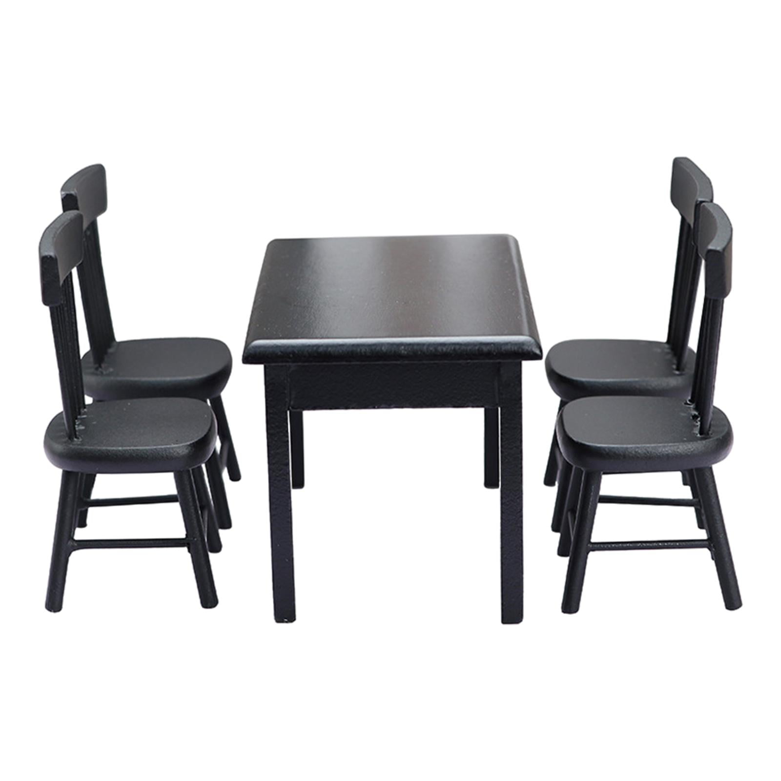 Magideal - Sillas De Mesa En Miniatura Para Casa De Muñecas De Simulación, Muebles Para Juego De Imitación, Juego De Muebles Para Casa De Muñecas, Decoración De