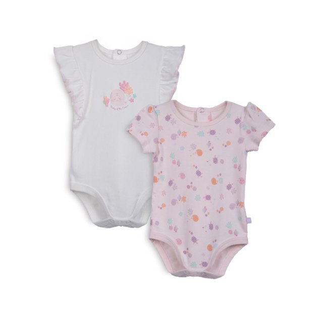Pack 2 Body Recién Nacido Niña Manga Corta Algodón Surtido Pillin