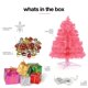 thumbnail image 3 of Árbol de Navidad Prextex Mini rosa de 23 pulgadas con luces y adornos, 3 of 7