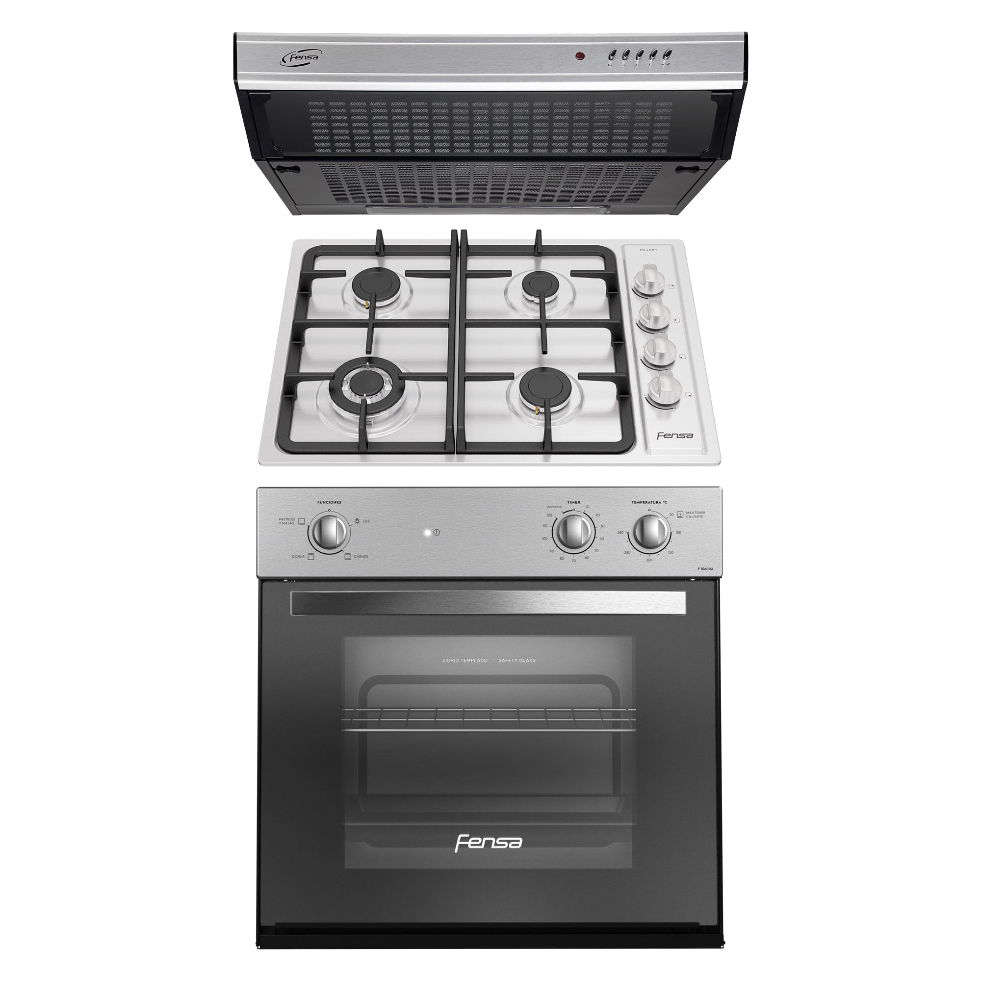 Fensa - Kit Empotrado Horno F 1060ra + Encimera 4 3hf + Campana U6160