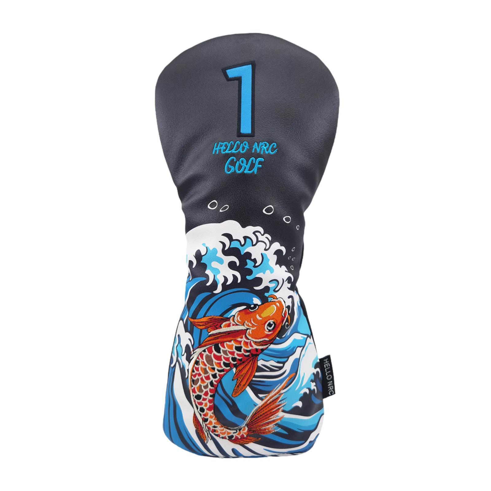 Magideal - Cubierta Para Cabeza De Golf De Madera, Cubierta Para Cabeza De Golf De Madera, Antiarañazos, Equipo De Golf Portátil, Resistente Al Desgaste, Protect Dr Negro