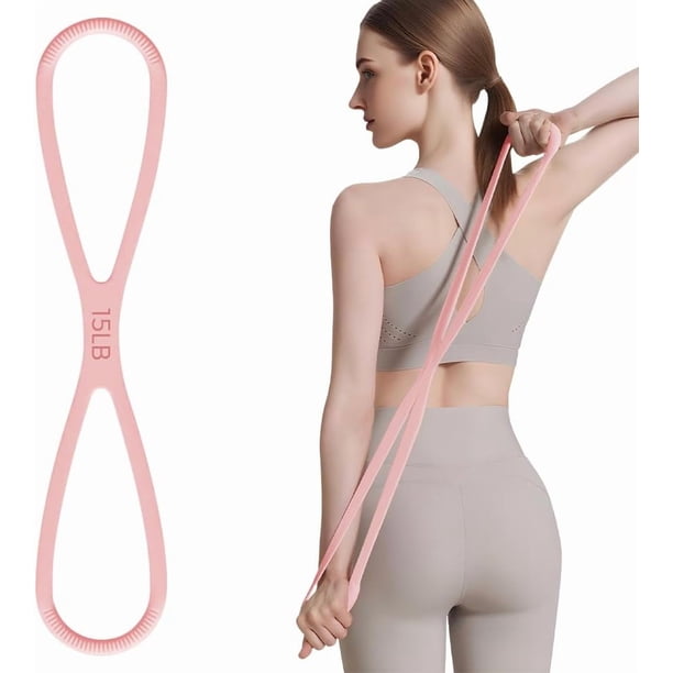 Banda resistencia figura 8 asas 7-16kg silicona polea yoga pilates