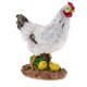 thumbnail image 4 of Resina artificial gallina pollo figura decoración para el hogar gallina blanca, 4 of 5