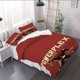 thumbnail image 1 of 3pcs Powerplex Duvet Cover Set - Red Black Graphic Print Zipper Closure, 1 of 1