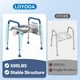 thumbnail image 3 of Elevadores para asiento de inodoro Loyoda, acolchados, elevados, con asas, 400 libras, 3 of 6