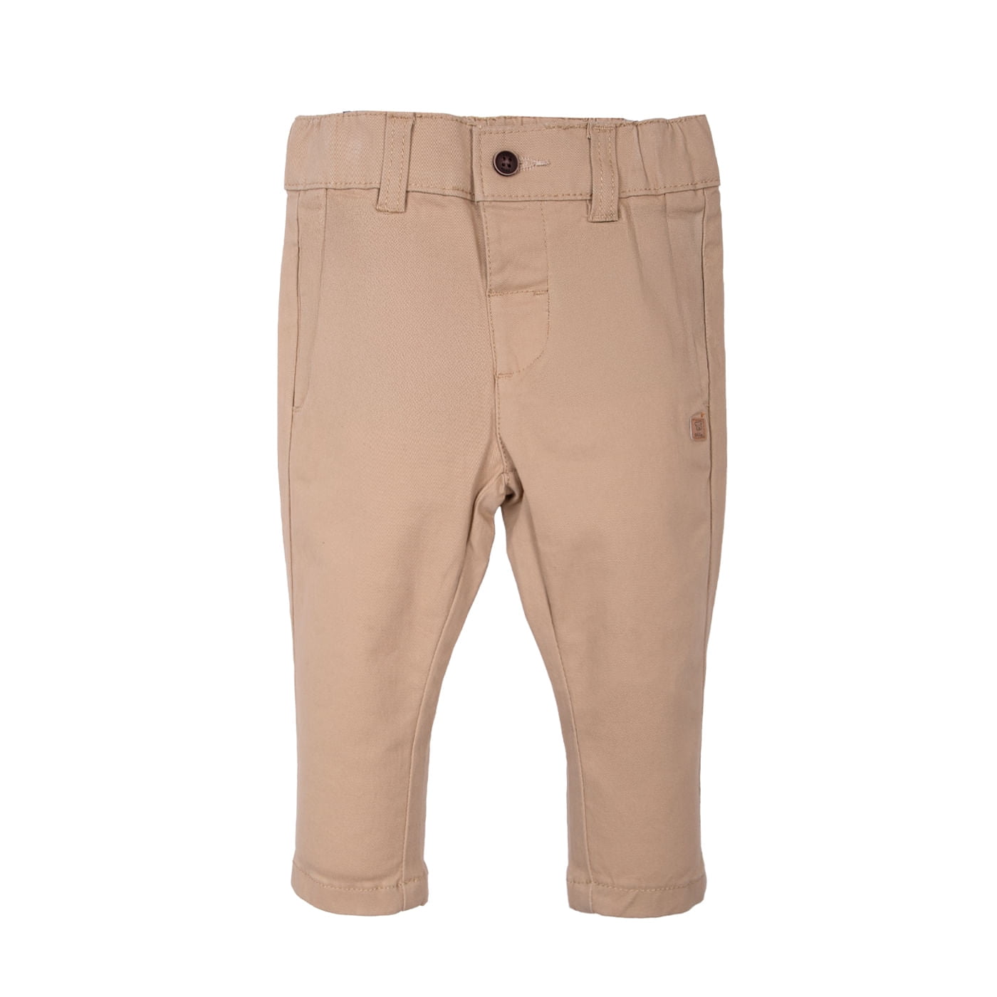 Pillin - Pantalón Bebé Niño Gabardina Elasticado Beige
