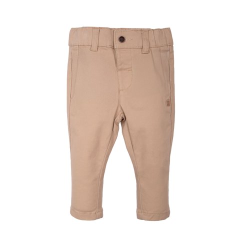 Pillin - Pantalón Bebé Niño Gabardina Elasticado Beige