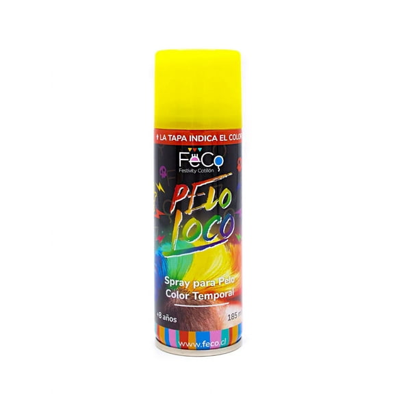 Pintura Temporal Pelo Spray 185ml Amarillo