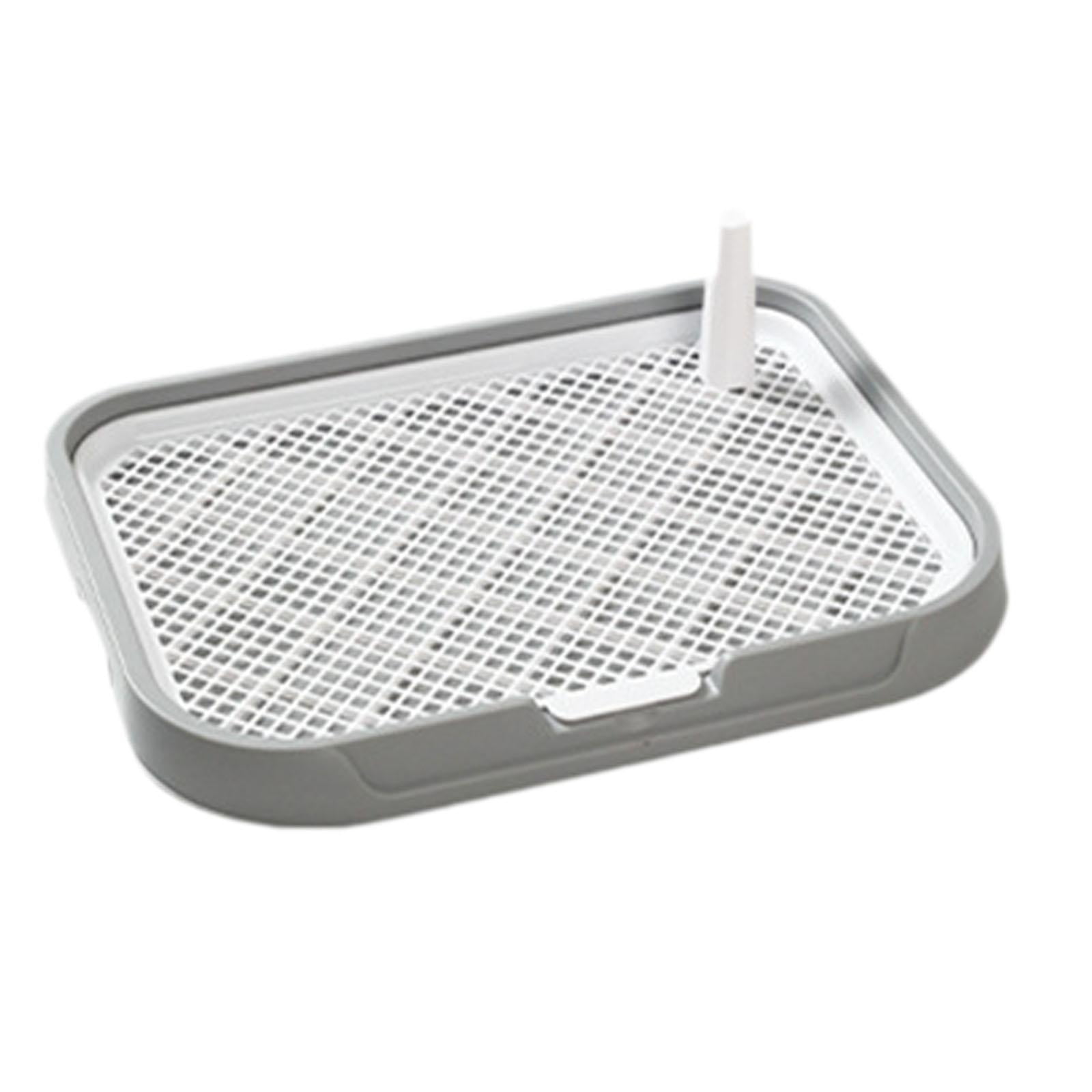 Magideal - Bandeja Para Orinal Para Perros, Caja De Arena Portátil Reutilizable Para Perros, Orinal Para Animales Pequeños En Interiores, Otras Mascotas, Conejos Gris