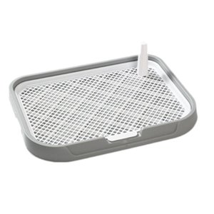 Magideal - Bandeja Para Orinal Para Perros, Caja De Arena Portátil Reutilizable Para Perros, Orinal Para Animales Pequeños En Interiores, Otras Mascotas, Conejos Gris