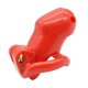 thumbnail image 3 of Dispositivo De Cinturón De Jaula De Castidad Masculina De Resina Cerradura De Pene Con 4 Anillos Juguete Adulto Rojo, 3 of 5
