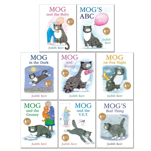 Colección de 8 libros de la serie Mog el Gato de HarperCollins
