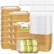 thumbnail image 1 of Kaderron Pack de 50 bowls grandes de papel de 32 oz con tapas y cubiertos, 1 of 3